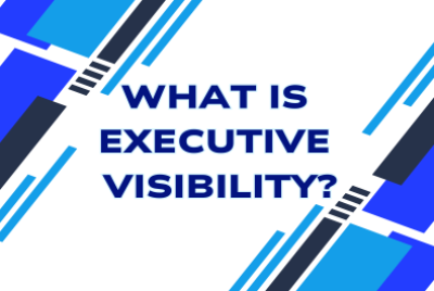 What is Executive Visibility header image for a LinkAbility blog post